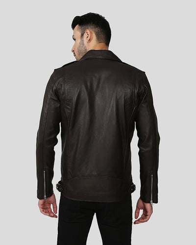 Arlo Brown Motorcycle Leather Jacket
