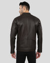 Astro Brown Racer Quilted Leather Jacket 6