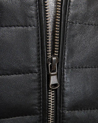 Jair Black Quilted Leather Jacket