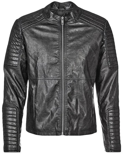 Robt Black Quilted Leather Jacket
