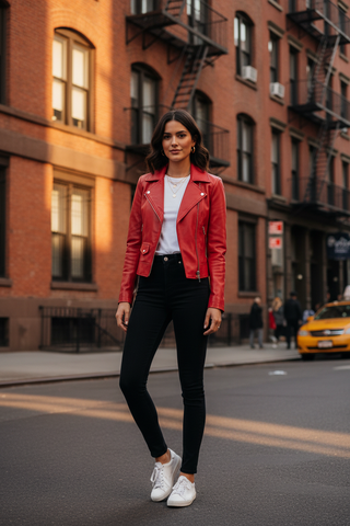 What to Wear with a Red Leather Jacket: Easy Outfit Ideas That Actually Work