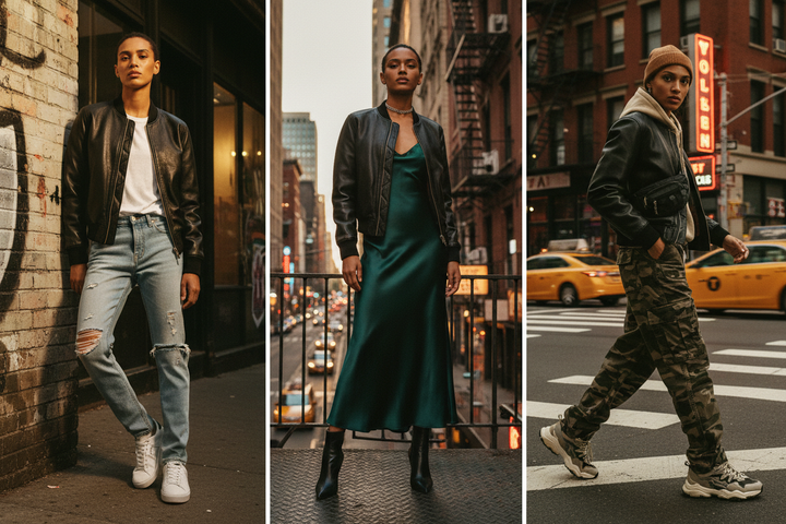 Bomber Leather Jacket Outfits: What to Wear With a Bomber Leather Jacket