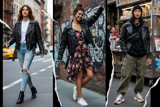 What to Wear with an Oversized Leather Jacket