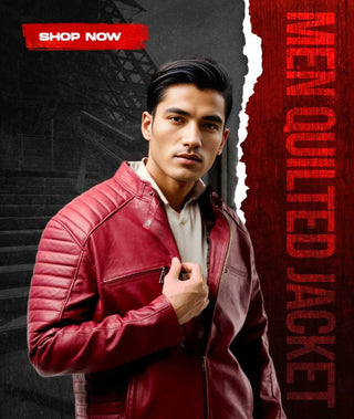 Mens Quilted Leather Jacket