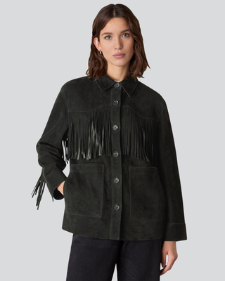Aerenia Black Suede Fringe Jacket with Western Tassel 3