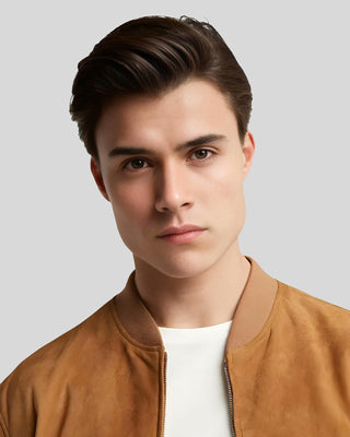 Men's Axton Tan Suede Leather Jacket – view 4