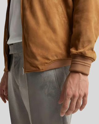 Men's Axton Tan Suede Leather Jacket – view 5