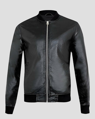 Men's Bailei Black Bomber Leather Jacket – view 4
