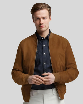 Men's Dillon Tan Suede Leather Jacket