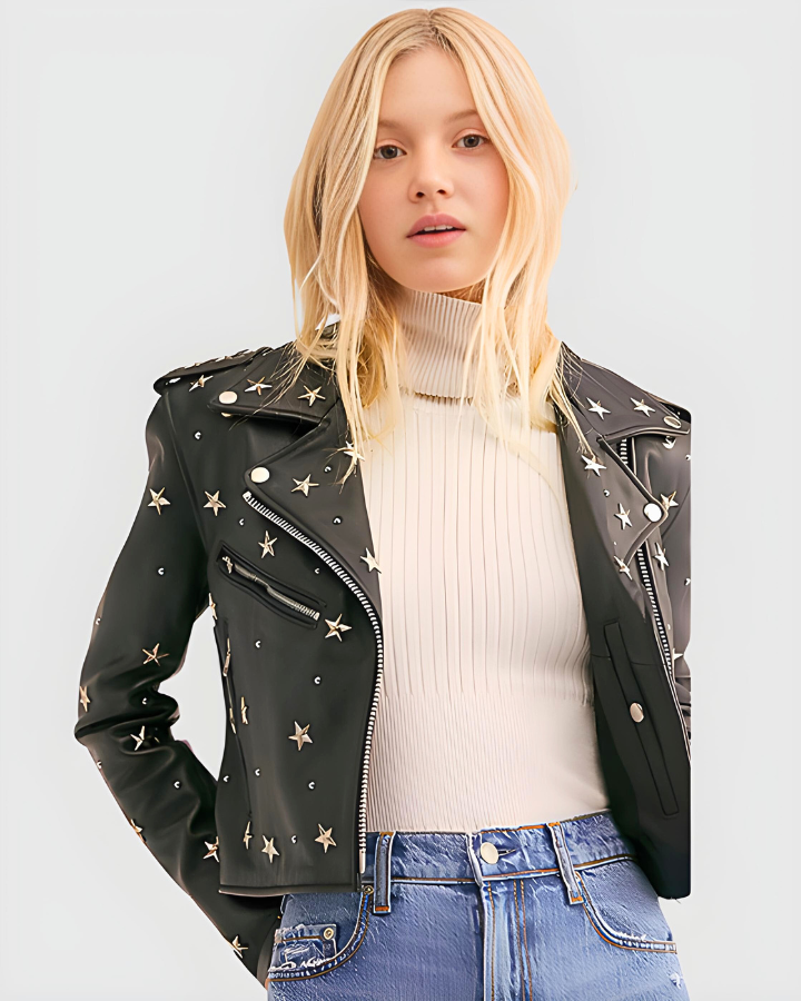 Belvet Star Studded Work Jacket レザー M Star Studded Work Jacket Belvet Star Studded Work Jacket レザー M Star Studded Work Jacket