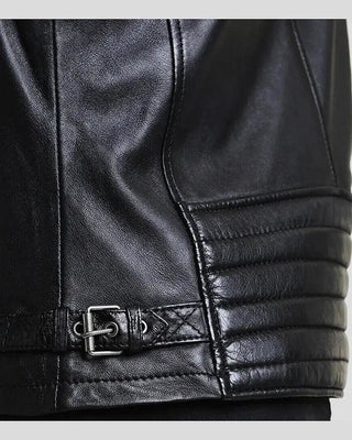Men's Lester Black Racer Leather Jacket – view 4