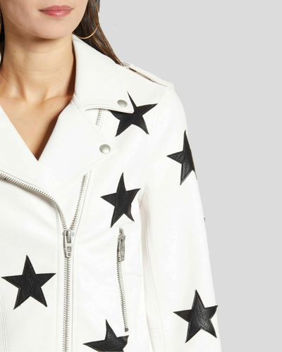 Midnight Allure Leather Star-Embellished Jacket 5