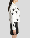 Midnight Allure Leather Star-Embellished Jacket