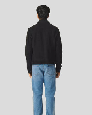 Men's Midnight Sable Suede Racer Jacket – view 2