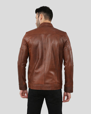 Men's Leroy Brown Racer Leather Jacket – view 5