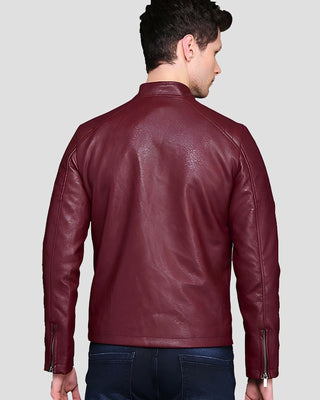Men's Santiago Red Quilted Leather Jacket – view 2