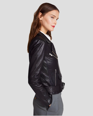 Vienna Black Biker Leather Jacket 3
