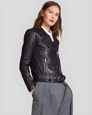 Vienna Black Biker Leather Jacket 4