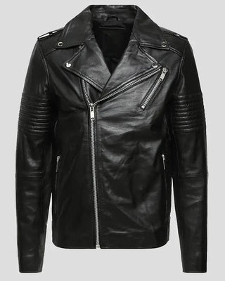 Men's Wesley Black Quilted Leather Jacket – view 5