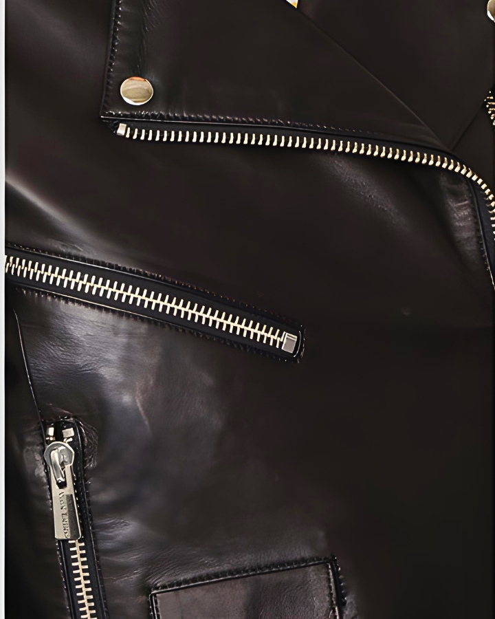 Whitley Black Biker Leather Jacket 5