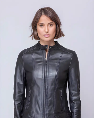 Shadow Rider Moto Black Leather Jacket