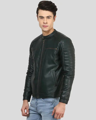 Men's Jacob Black Biker Leather Jacket – view 2
