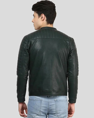 Men's Jacob Black Biker Leather Jacket – view 3