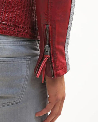 Men's Hank Red Quilted Leather Jacket – view 6