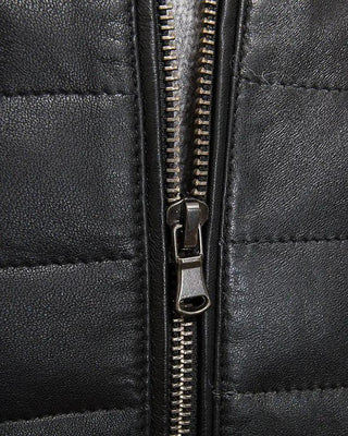 Men's Jair Black Quilted Leather Jacket – view 3