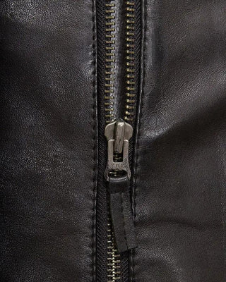Men's Jami Black Hooded Leather Jacket – view 3