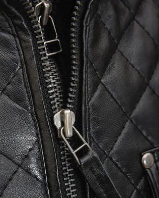Men's Ronn Black Quilted Leather Jacket – view 3