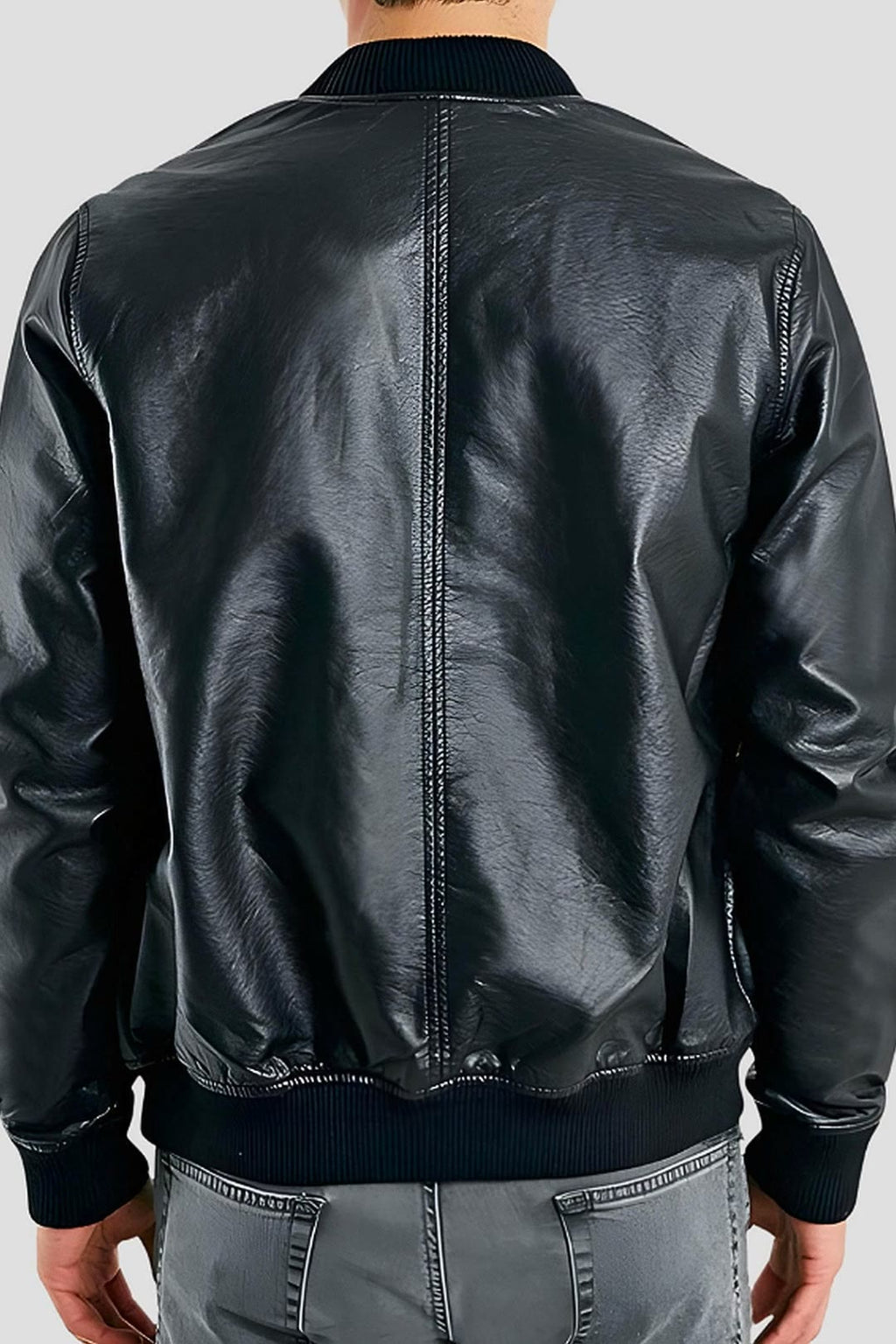 Men's Bailei Black Bomber Leather Jacket – lookbook video
