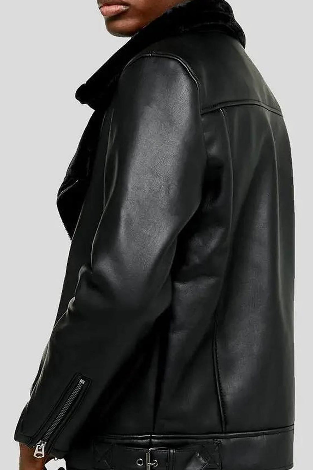 Men's Bard Black Shearling Leather Jacket – lookbook video
