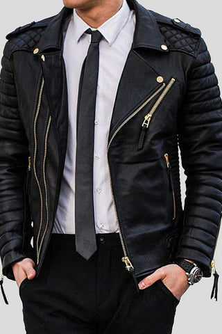 Men's Beckett Black Quilted Leather Jacket – lookbook video