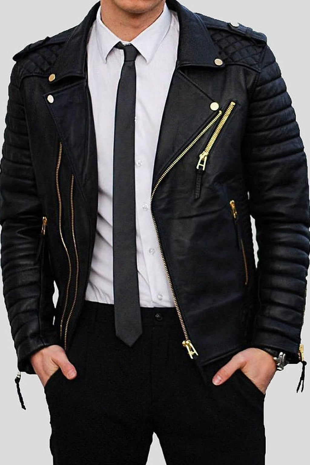 Men's Beckett Black Quilted Leather Jacket – lookbook video