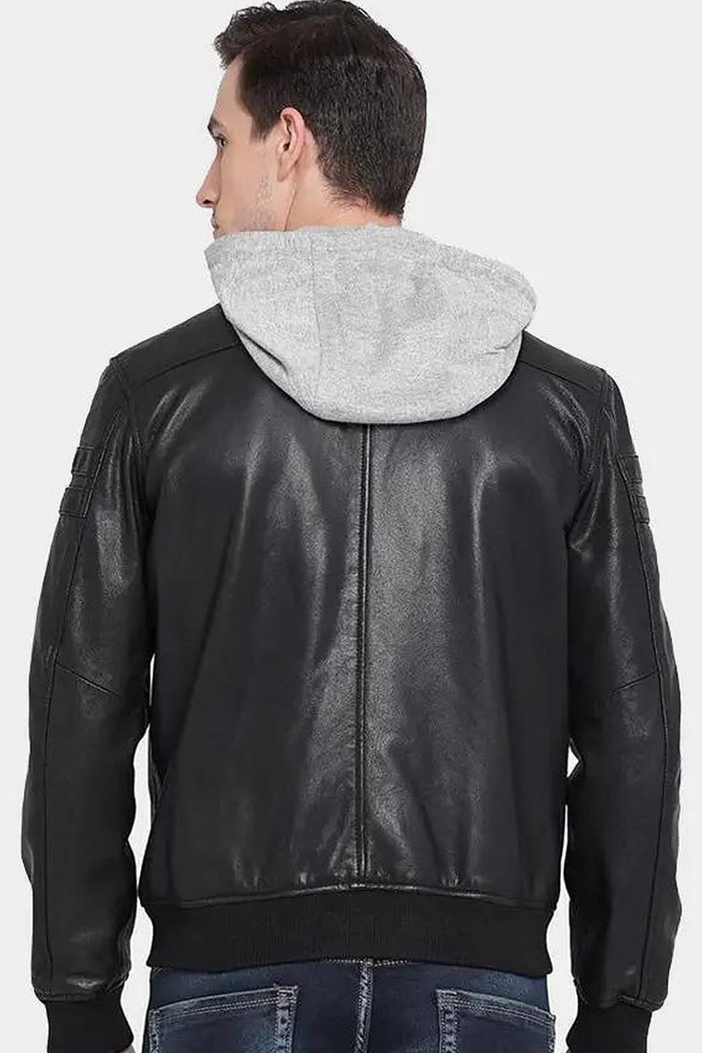 Men's Brice Black Hooded Leather Jacket – lookbook video