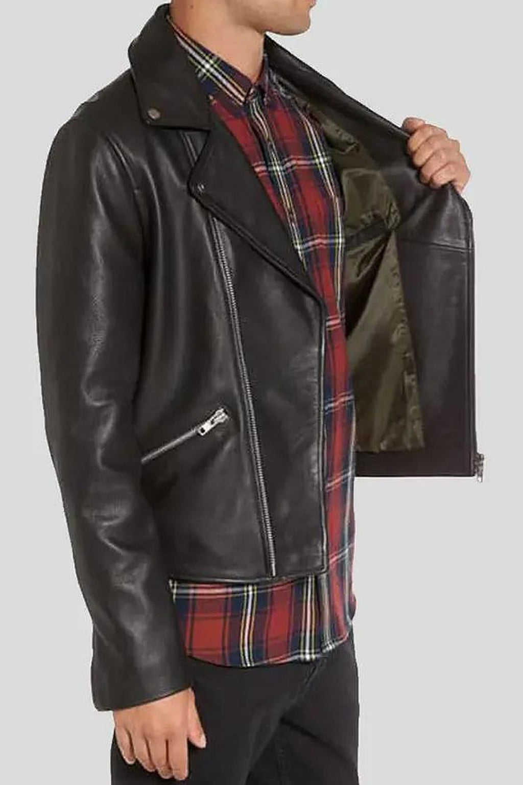 Men's Caden Black Moto Leather Jacket – lookbook video