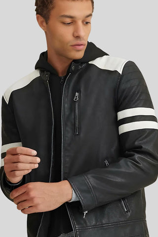 Men's Cody Black Moto Leather Jacket – lookbook video