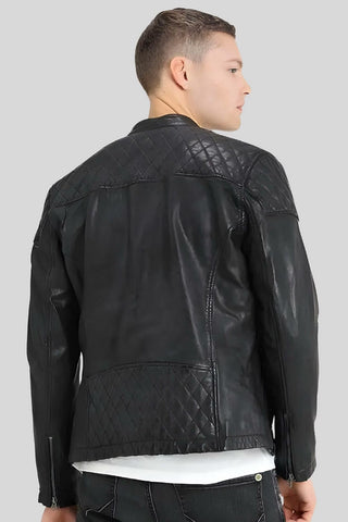 Men's Dion Black Motorcycle Leather Jacket – lookbook video