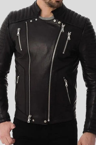 Men's Dwite Black Quilted Leather Jacket – lookbook video