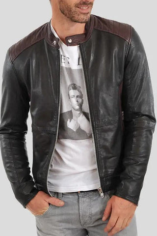 Men's Euan Black Moto Leather Jacket – lookbook video