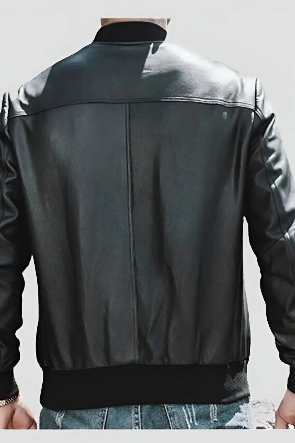 Men's Fritz Black Bomber Leather Jacket – lookbook video