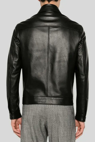 Women's Jackson Black Slim Fit Racer Leather Jacket – lookbook video