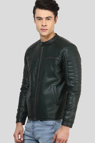 Men's Jacob Black Minimal Racer Leather Jacket – lookbook video