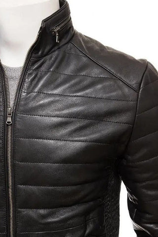 Men's Jair Black Quilted Leather Jacket – lookbook video