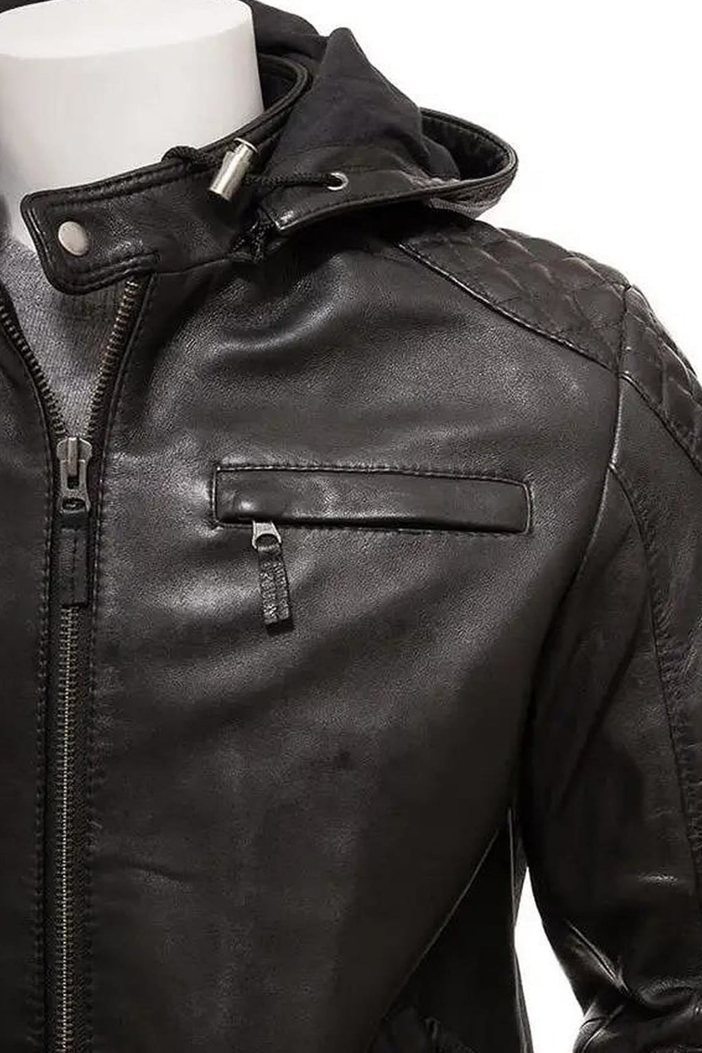 Men's Jami Black Hooded Leather Jacket – lookbook video