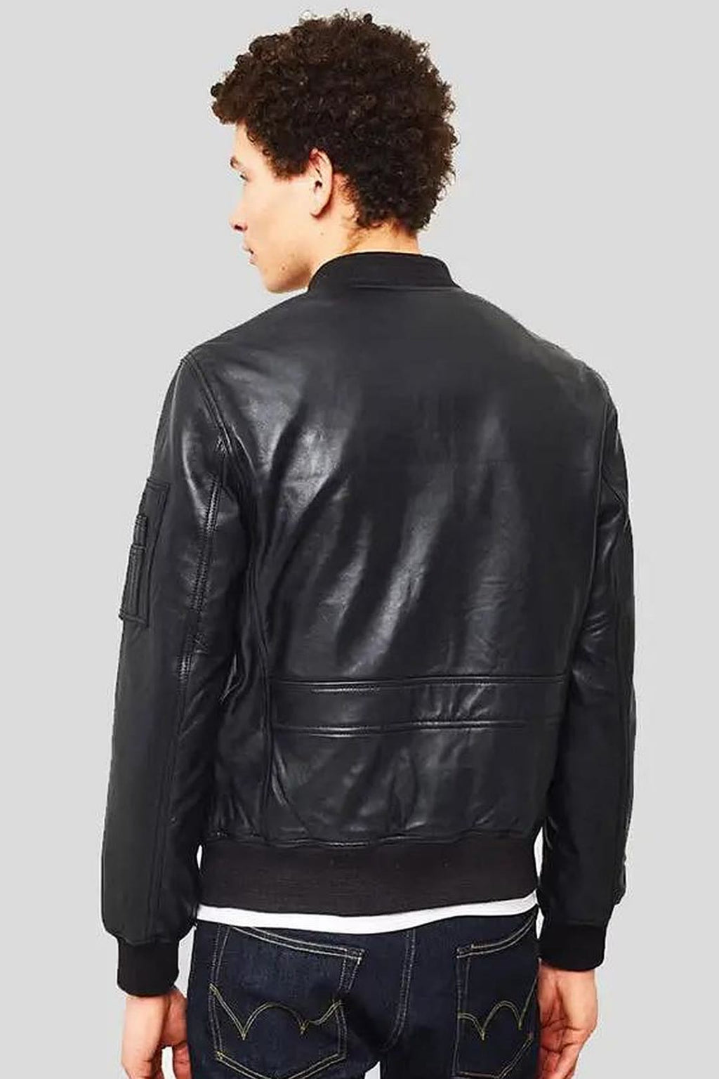 Men's Leon Black Bomber Leather Jacket – lookbook video