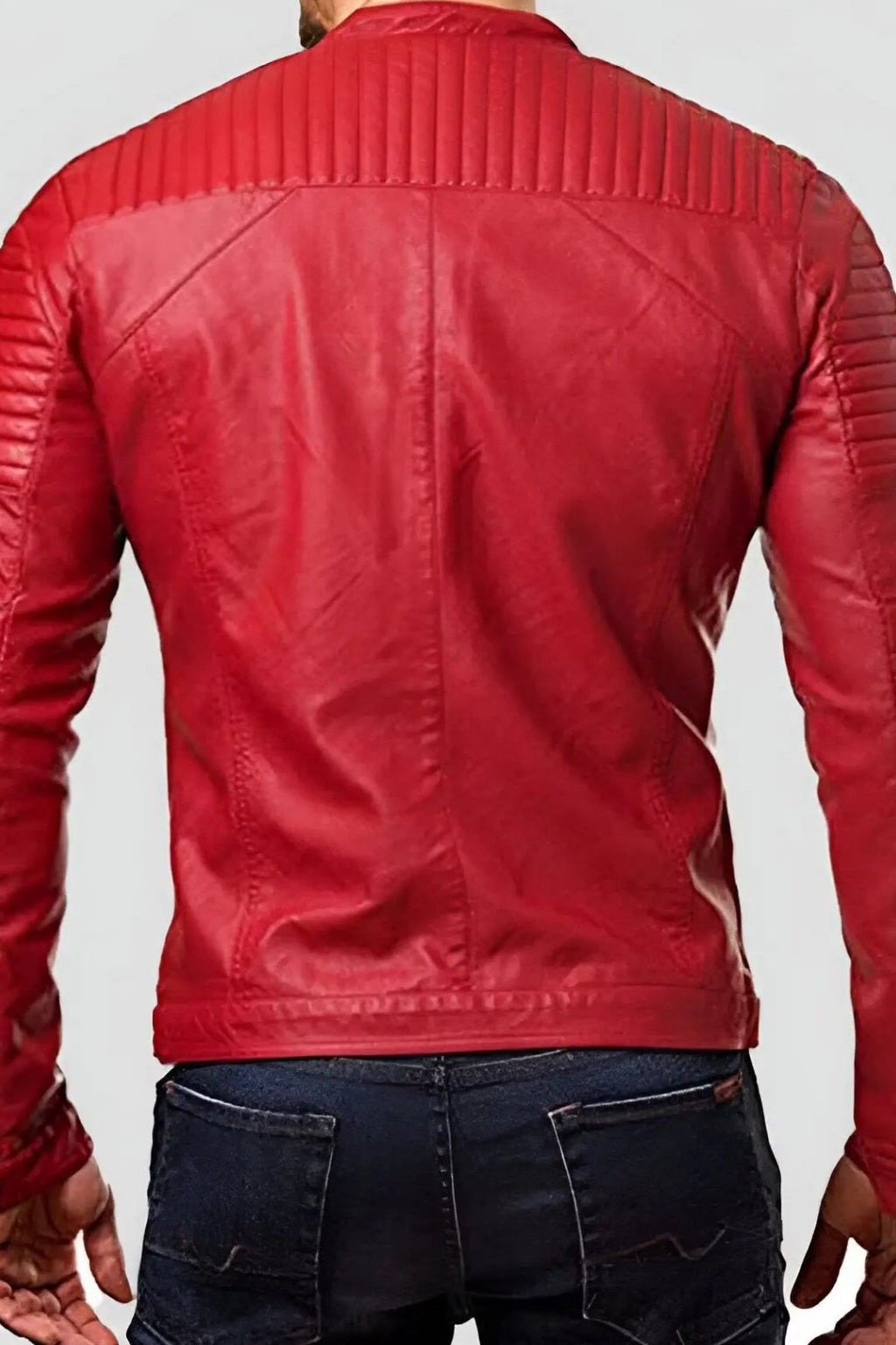 Men's Mateo Red Quilted Leather Jacket – lookbook video