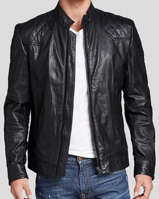 Men's Frits Black Quilted Leather Jacket