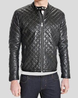 Men's Kyler Black Quilted Leather Jacket